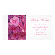 Hydrangea - Bridal Shower Invitation Photo Greeting Card