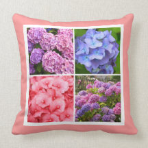 Hydrangea collage, beautiful pillow