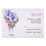 Hydrangea in a Mason Jar - RSVP Card invitations
