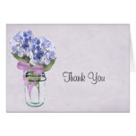 Hydrangea in a Mason Jar - Thank You Card cards