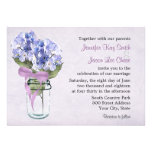 Hydrangea in a Mason Jar Wedding Invitation invitations