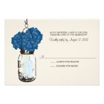 Hydrangea & Mason Jar Wedding RSVP Custom Announcement