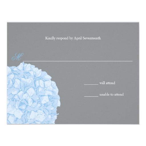 Hydrangea Wedding Response Custom Invitations