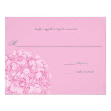 Hydrangea Wedding Response Personalized Invitation