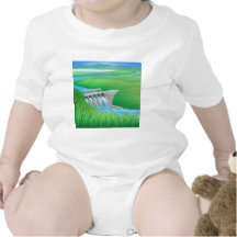 Hydro dam water power energy illustration bodysuit