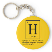 hydrogen - a gas which turns into people keychain