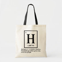 hydrogen - a gas which turns into people tote bags