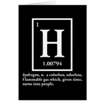 hydrogène - un gaz qui se transforme en personnes cartes de vœux