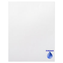 Hydroponics blue letters with blue drop graphic personalized letterhead