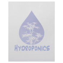 Hydroponics design , blue drop and white tree customized letterhead