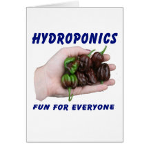 Hydroponics Fun Chocolate Habanero Peppers Greeting Card