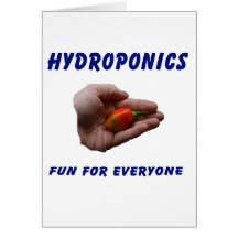 Hydroponics Fun Habanero Pepper in Hand Design Greeting Card
