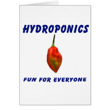 Hydroponics Fun Single Habanero Pepper Design Greeting Cards