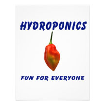 Hydroponics Fun Single Habanero Pepper Design Custom Invitations