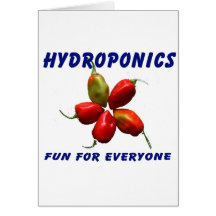 Hydroponics Fun Star Habanero Pepper Design Greeting Cards