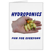 Hydroponics Fun White Habanero Peppers Hand Card