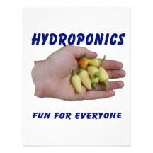 Hydroponics Fun White Habanero Peppers Hand Personalized Announcement