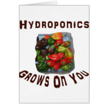 Hydroponics Grows On You Canvas Peppers Greeting Card