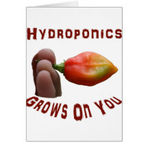 Hydroponics Grows On You habanero fingers Greeting Cards