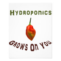 Hydroponics grows on you, single habanero pepper personalized invites