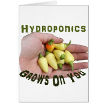 Hydroponics Grows On You White Habanero Greeting Card