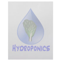 Hydroponics slogan Blue Drop with Lettuce graphic Personalized Letterhead