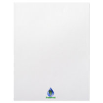 Hydroponics, water drop and lettuce Green text Letterhead Template