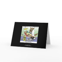 Hyena Dentistry Cartoon On Quality Greeting Card