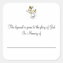 Hymnal Plates Square Sticker