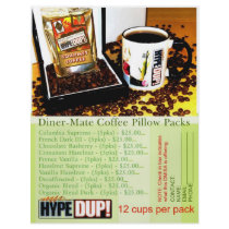 Hype-Dup! Coffee Brochure Order Form Custom Flyer