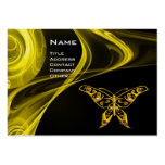 HYPER BUTTERFLY- bright  black yellow red Business Card Template