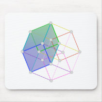 Hyper Cube 2 -- cool science in 4D! Mouse Pad