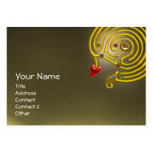 HYPER LABYRINTH AGATE ,red yellow grey Business Card Template