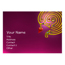 HYPER LABYRINTH AMETHYST ,red yellow purple pink Business Card Templates