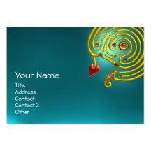 HYPER LABYRINTH AQUAMARINE ,black red yellow blue Business Card Templates