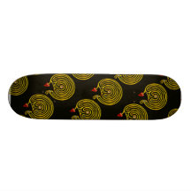 HYPER LABYRINTH, black Skateboard Deck