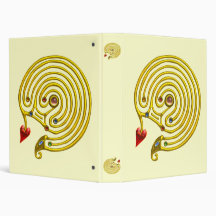 HYPER LABYRINTH ,black yellow,cream Vinyl Binder