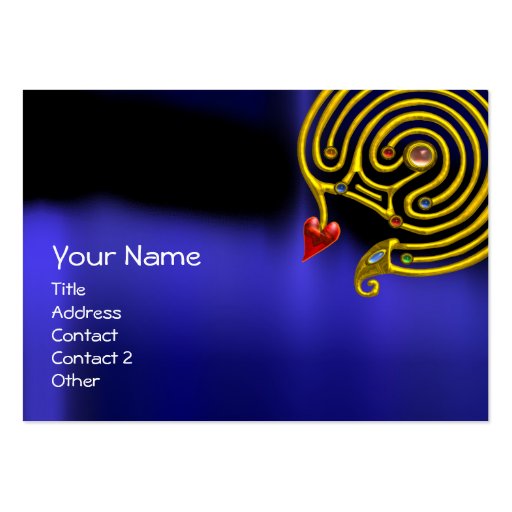 HYPER LABYRINTH ,Gold Jewel ,black red yellow blue Business Card Templates