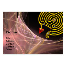 HYPER LABYRINTH IN ANTIQUE PINK BROWN LIGHT WAVES BUSINESS CARDS