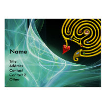 HYPER LABYRINTH IN BLUE GREEN TEAL LIGHT WAVES BUSINESS CARD TEMPLATES