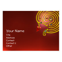 HYPER LABYRINTH RUBY ,black red yellow Business Card