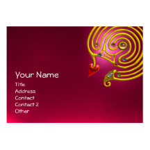 HYPER LABYRINTH RUBY ,black red yellow pink Business Card