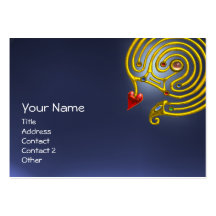 HYPER LABYRINTH TOPAZ ,black red yellow blue Business Card Template