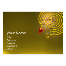 HYPER LABYRINTH TOPAZ ,red yellow Business Card Templates