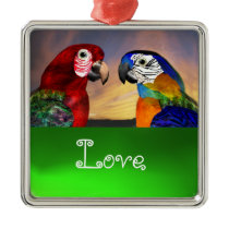 HYPER PARROTS / BLUE AND RED ARA  Emerald Love