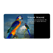 HYPER PARROTS / BLUE ARA CUSTOM SHIPPING LABEL