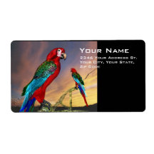 HYPER PARROTS / BLUE ARA CUSTOM SHIPPING LABELS