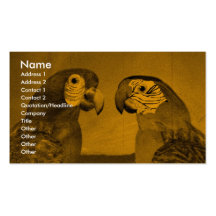 HYPER PARROTS / RED AND BLUE ARA BUSINESS CARD