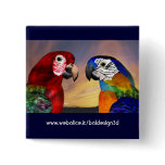 HYPER PARROTS / RED AND BLUE ARA buttons