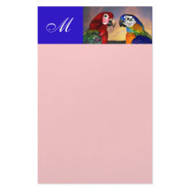 HYPER PARROTS / RED AND BLUE ARA  MONOGRAM pink
